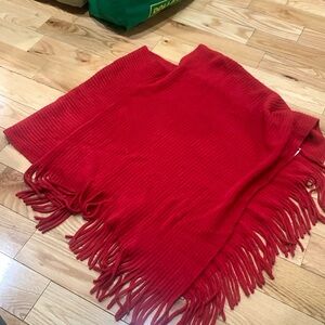 ardene red poncho OS